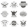 T-shirt printing vector with grunge baseball logos