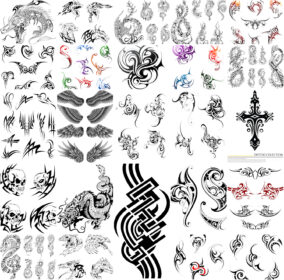 Tattoo collection vector