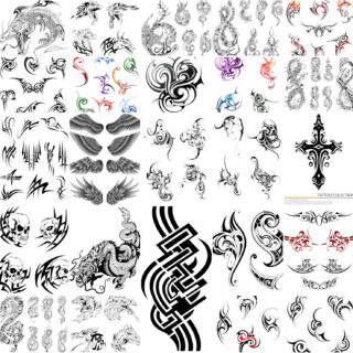 Tattoo vector graphics art, free download design .Ai, .EPS files format for illustrator - VectorPicFree