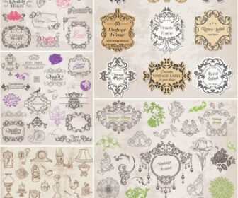 Vintage elements vector