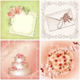 Wedding invitation card vector