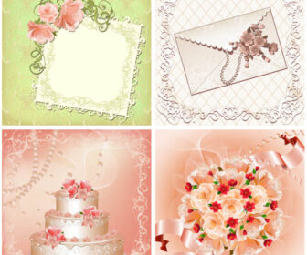 Wedding invitation card vector