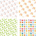 Seamless nature patterns vector