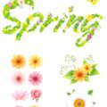 Spring flowers vector clipart