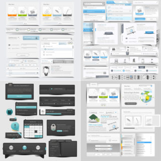 Website design elements vector