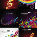 Musical Backgrounds Vector