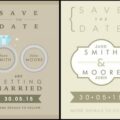 Simple Save the Date Cards Vector