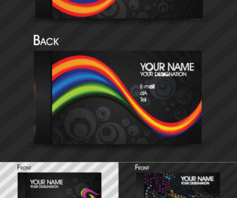 Business cards with stylish backgrounds vector