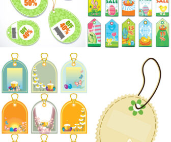 Easter sale tags vector