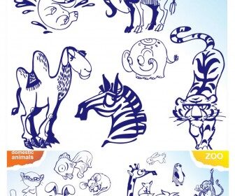 Zoo and domestic animals vector