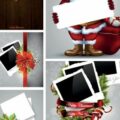 Christmas, New Year backgrounds with frames vector