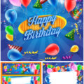 Happy Birthday graphic templates vector