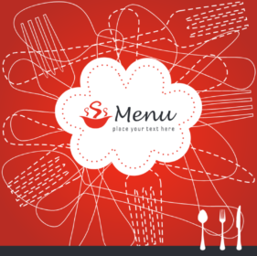 Vivid modern restaurant menu designs vector