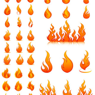 Flame templates vector