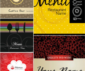 Modern menu cover designs vector