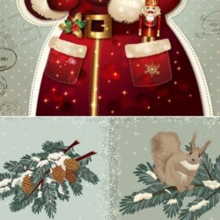 Vintage Christmas cards templates vector