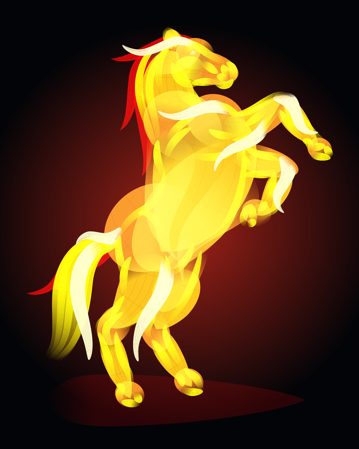 Fire horse vector