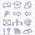 Hand Drawn Website Icons Vector