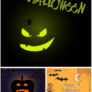 Halloween backgrounds with pumpkins vector