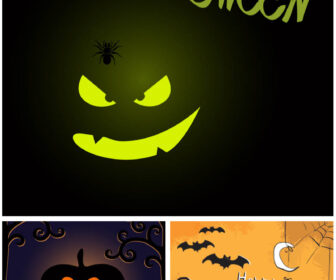 Halloween backgrounds with pumpkins vector