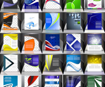 Corporate business flyer design vector set 2