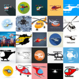 Helicopters templates vectors