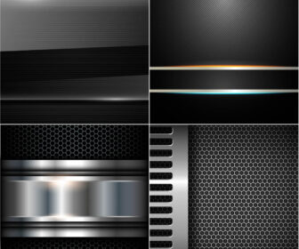 Metal backgrounds with metal inserts vectors
